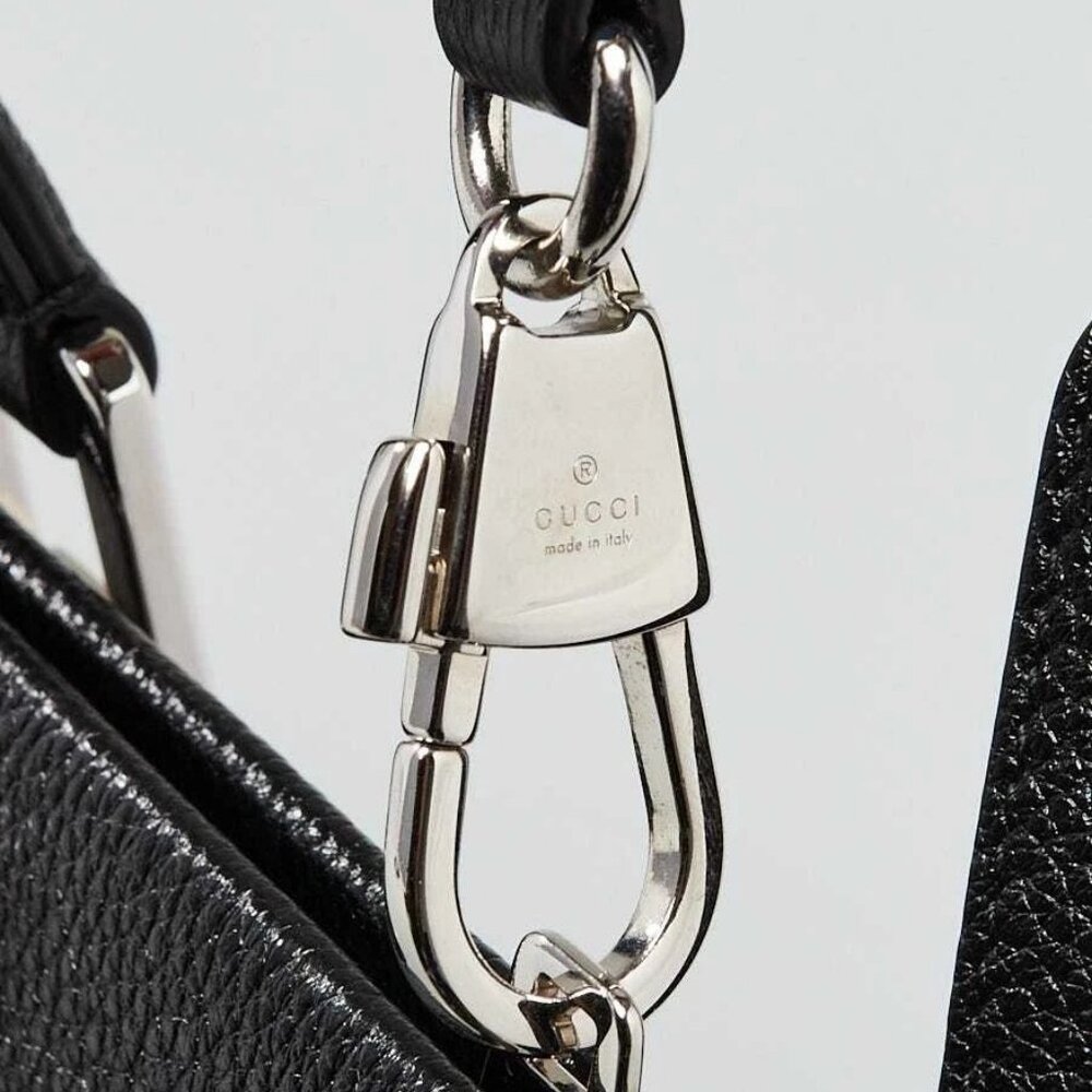 Gucci Black Grainy Leather Zumi Medium Tote Bag - Picture 8 of 12